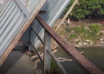 Puente sobre el río Masacre en Dajabón a punto de colapsar por progresivo deterioro