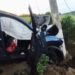 Yipeta en la que eran transportados indocumentados choca con poste del tendió eléctrico en Castañuelas Montecristi