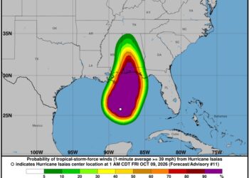 Huracán Isaías sube a categoría tres con vientos 200 km/hora
